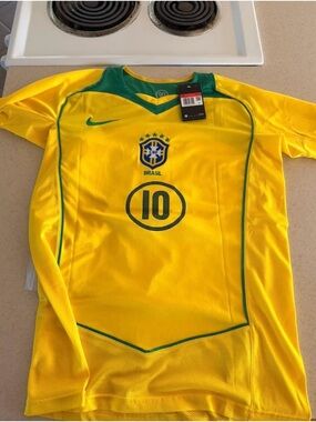 Nike Brazil National Team #10 Ronaldinho Soccer Jersey